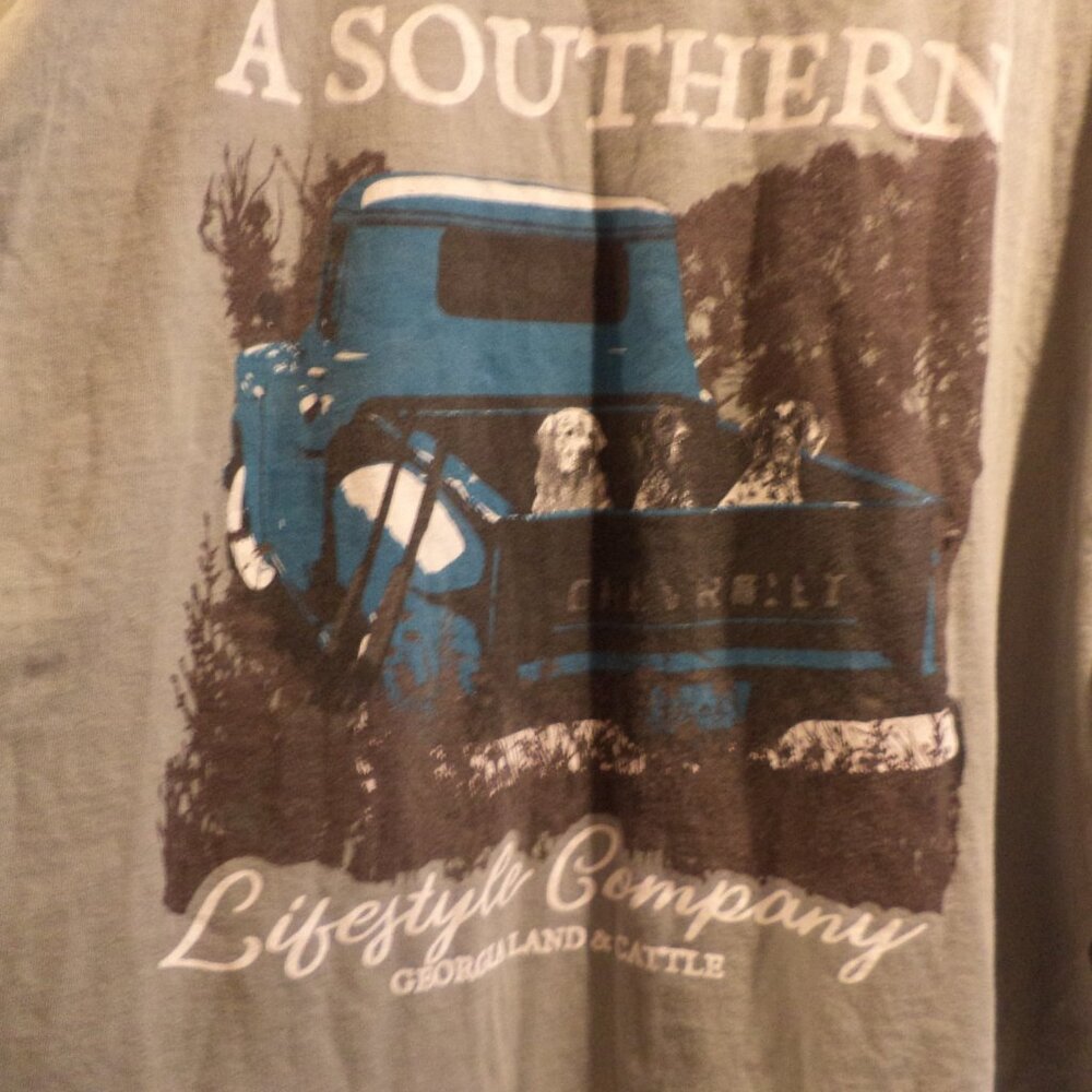 A SOUTHERN LIFESTYLE CO. Light Blue  Long Sleeve T-Shirt 100% Cotton  Size: 2X